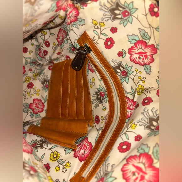 Latico Leathers Orange & Brown Genuine Leather Shoulder Bag - Picture 12 of 15